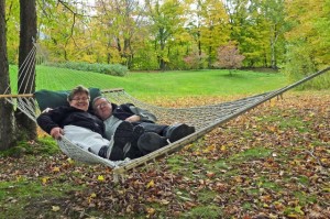 Relaxing in the Hammock at West Hill House
