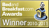 West Hill House B&B is a BedandBreakfast.com Winner in 2010-11