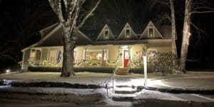 Christmas Lights at West Hill House B&B