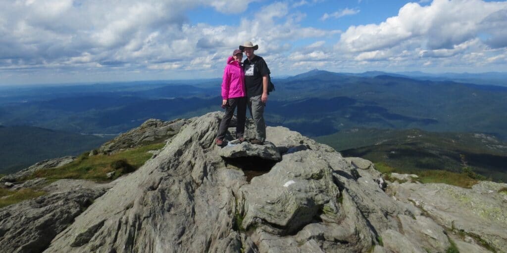 Guests Sharon & Jeremy on Camels Hump on Long Trail