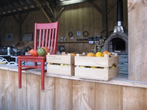 Red Chair at the Hartshorn Farm Stand in Waitsfield VT