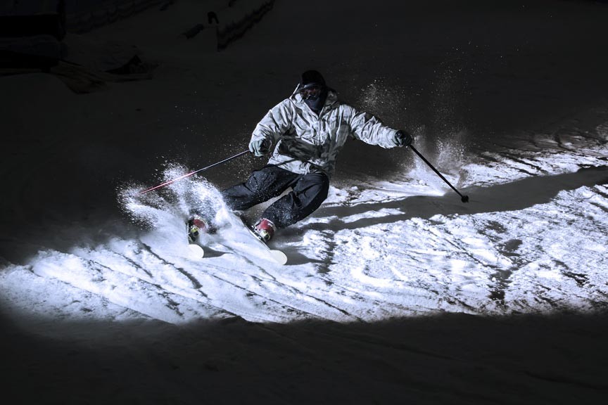 Moonlight skiing at Sugarbush