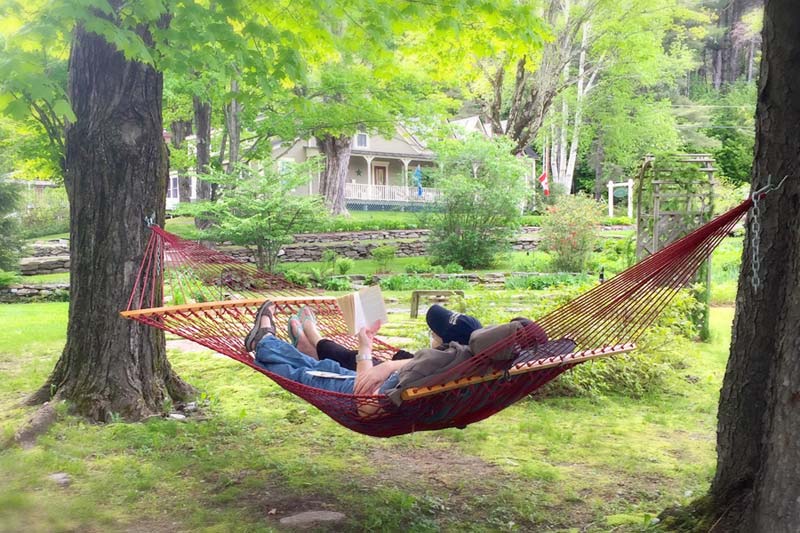 Reading in the hammock