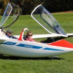 Susan ready for take off at Sugarbush Soaring Susan ready for take off at Sugarbush Soaring
