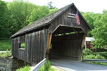 Lincoln Gap covered bridge in the town of Warren, VT