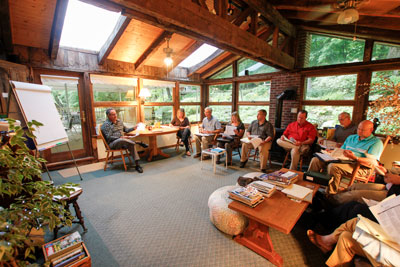 Meeting in Sun Room at West Hill House B&B