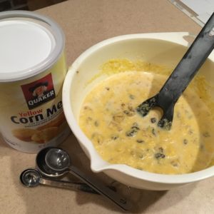 Gluten-free Cornbread batter.