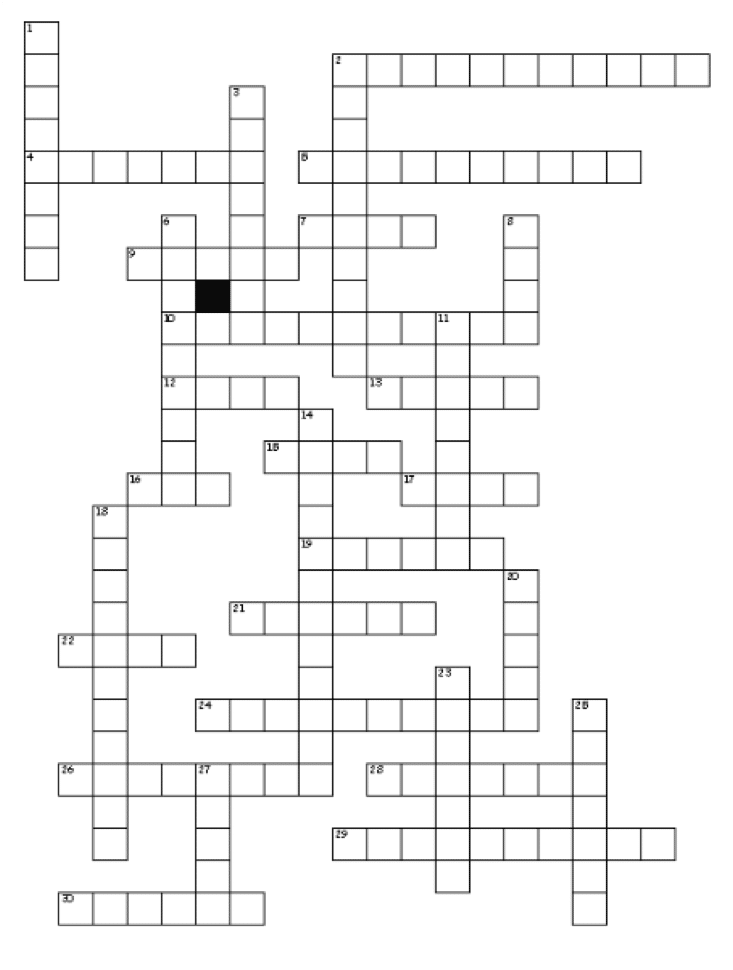 Vermont Crossword Puzzle