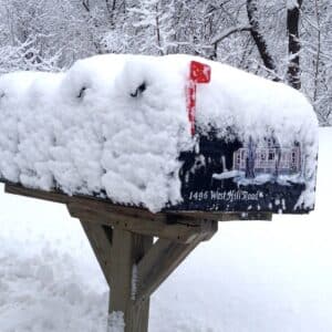 Mailbox in the snow