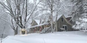 Snow in March at West Hill House B&B