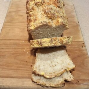 Sliced BeerBread ready for the toaster.