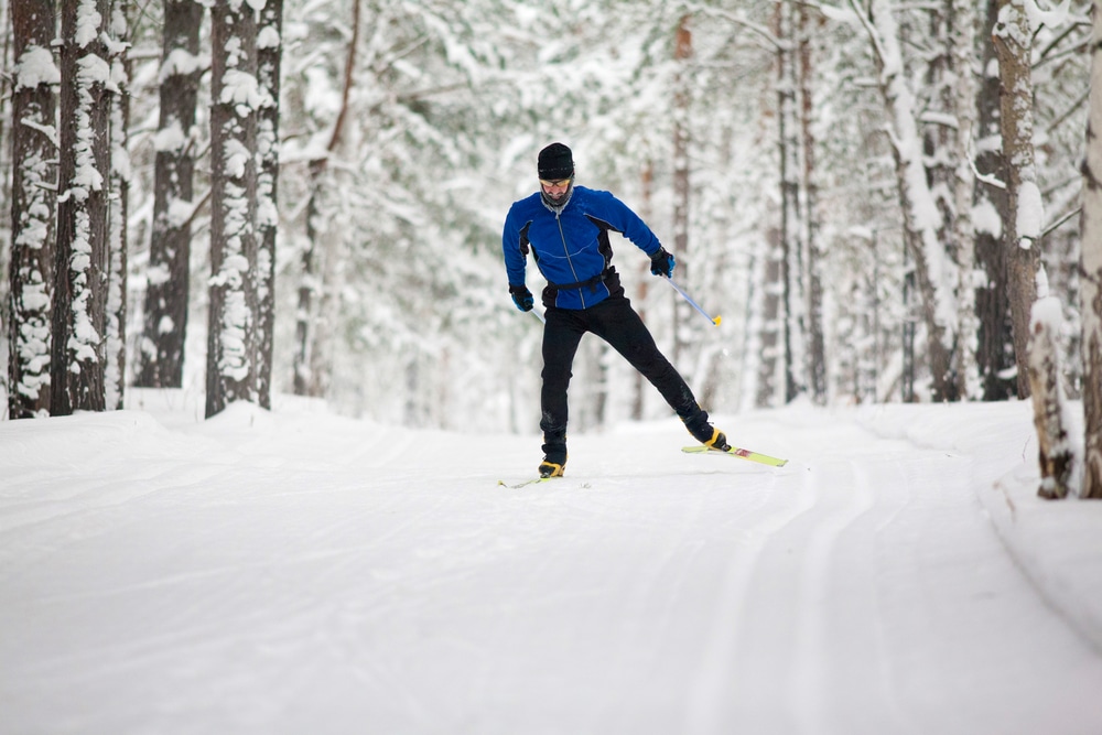 cross country skiing at Blueberry Lake Cross Country & Snowshoeing Center Near our Vermont Bed and Breakfast