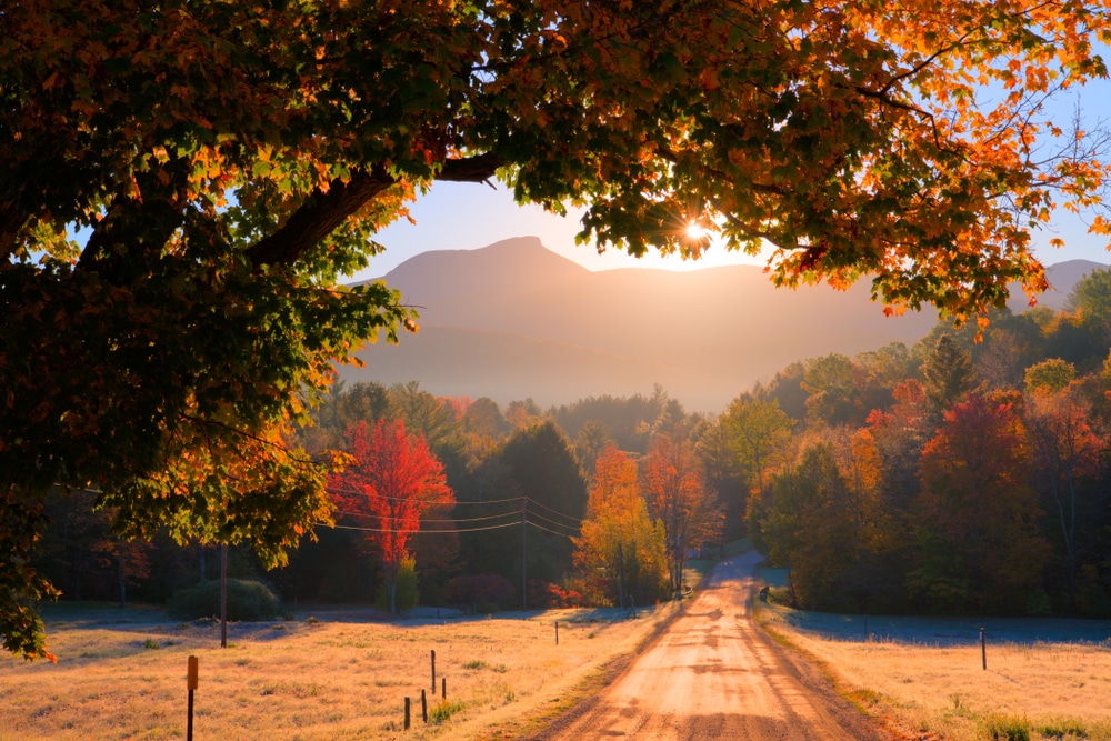 Enjoy classic falls views of Vermont in the Fall Near our B&B