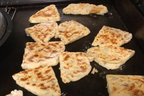 Tattie scones, made from mashed potatoes, are freshly baked and ready to eat.
