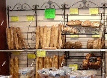 Bakeries display baguettes.